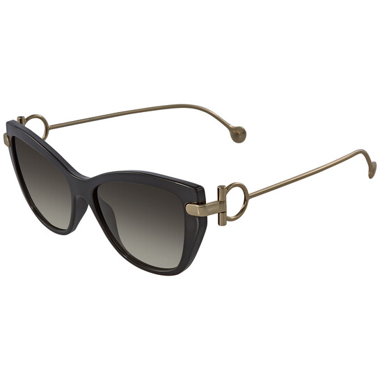Ferragamo Black Cat Eye Ladies Sunglasses SF928S 001 55