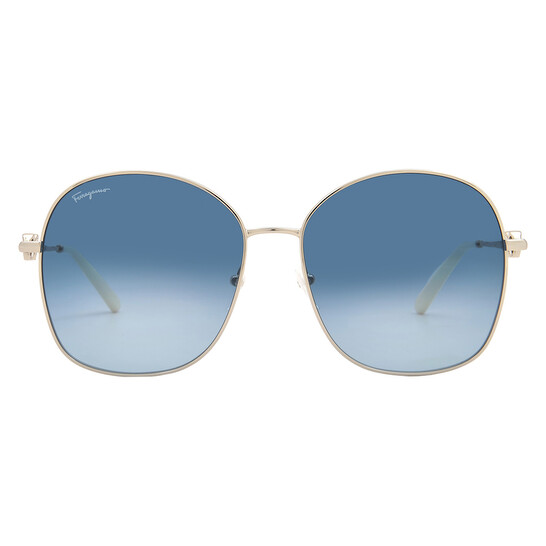 Ferragamo Blue Gradient Butterfly Ladies Sunglasses SF297S  display picture 3