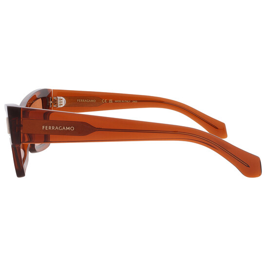 Ferragamo Brown Cat Eye Ladies Sunglasses SF2006S 232 53 