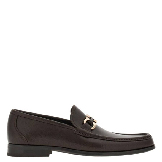 Ferragamo Brown Gancini Ornament Moccasin, Size 5.5 029457