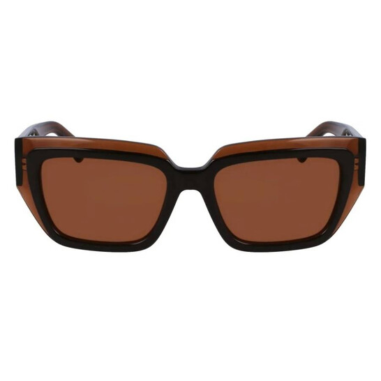 Ferragamo Brown Square Ladies Sunglasses SF2002S 233 55  display picture 2