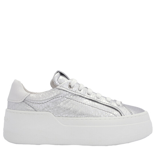 Ferragamo Dahlia Metallic Plaftorm Sneakers, Size 7 030573