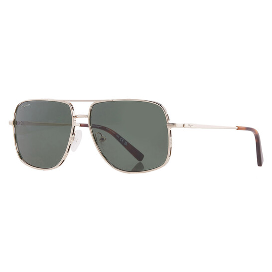 Ferragamo Dark Green Navigator Men's Sunglasses SF278S 717 60