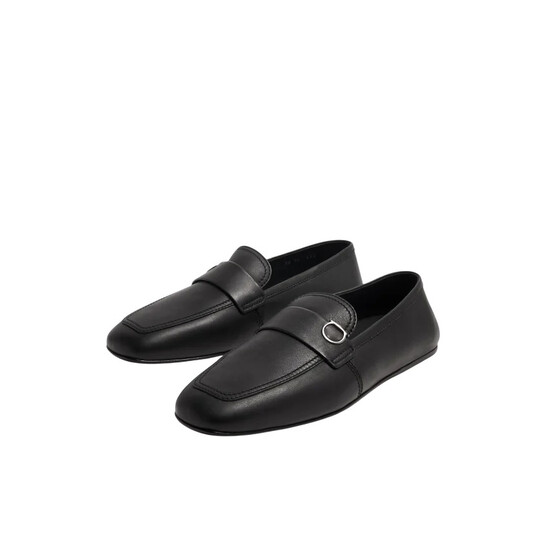 Ferragamo Debros Gancini Ornament Loafers, Size 6 023612