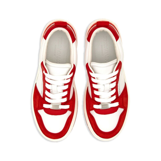 Ferragamo Dennis Panelled Skate Sneakers, Size 5 030568