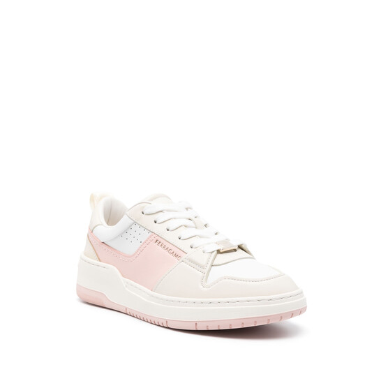 Ferragamo Dennis Panelled Skate Sneakers, Size 9 030568
