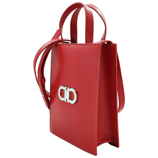 Ferragamo Double Gancini Mini Leather Tote Bag 218358 771687