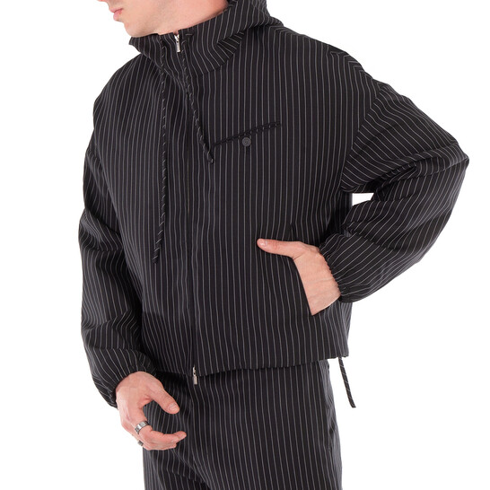 Ferragamo Drawstring Hooded Jacket, Brand Size 46 (US Size 36