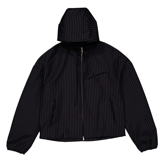 Ferragamo Drawstring Hooded Jacket, Brand Size 46 (US Size 36