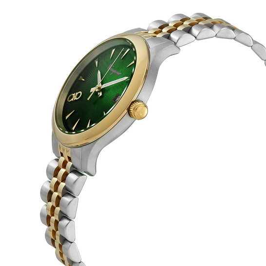 Ferragamo Duo Quartz Green Dial Ladies Watch SFCU00219