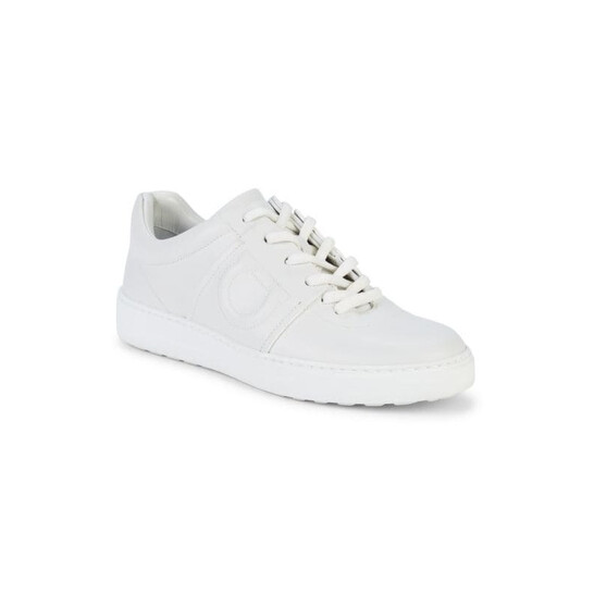 Ferragamo Fasano Gancini Low-Top Sneakers, Size 4.5 035083