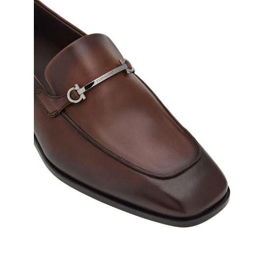 Ferragamo Fedro Gancini Ornament Moccasins, Size 5.5 021619