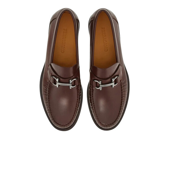 Ferragamo Fort Gancini Horsebit Loafers, Size 5.5 021606