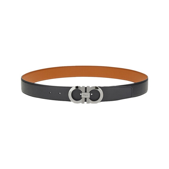 Ferragamo Gancini Buckle Reversible Leather Belt, Size 115