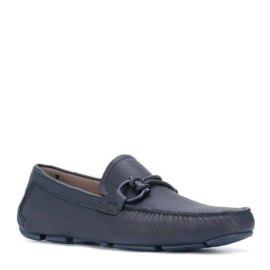 Ferragamo Gancini Ornament Leather Loafers, Size 7 02B796