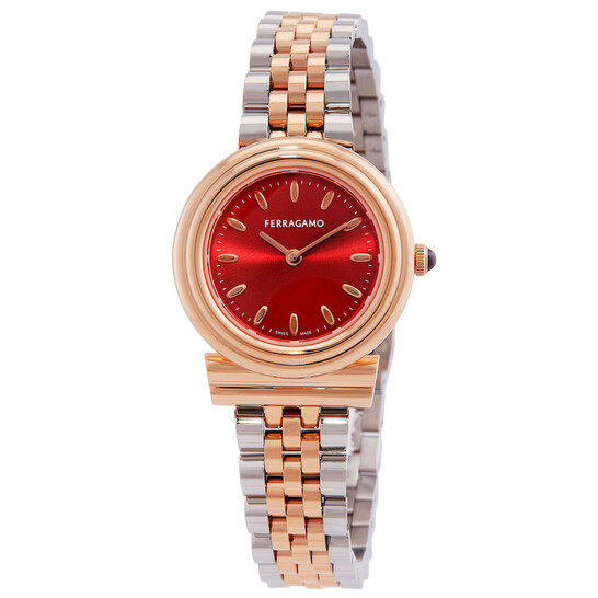 Ferragamo Gancino Womens two tone watch Ferragamo Gancini Twisted 28MM Two Tone Mother of Pearl  main image 4