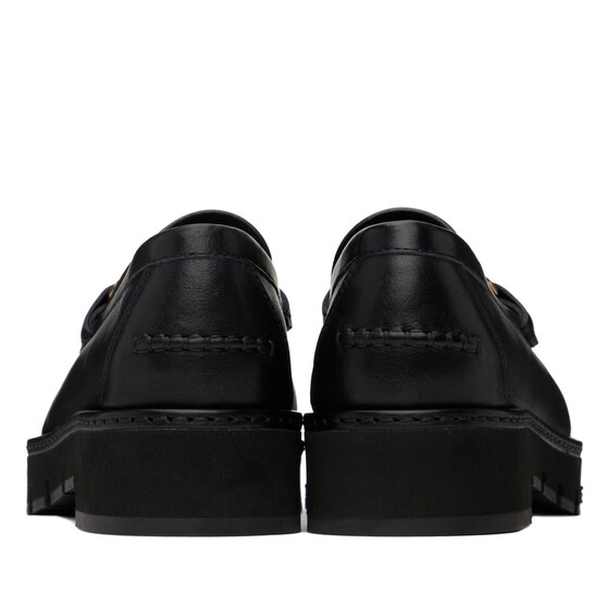 FERRAGAMO 781393760823RUTENIOBLACK 関税送料込 Ferragamo Gancini-Plaque Slip-On Calfskin Loafers, Size 9.5