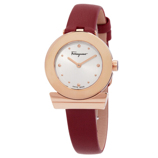 Ferragamo Gancino Quartz Silver Dial Ladies Watch 27 mm SFPD01924