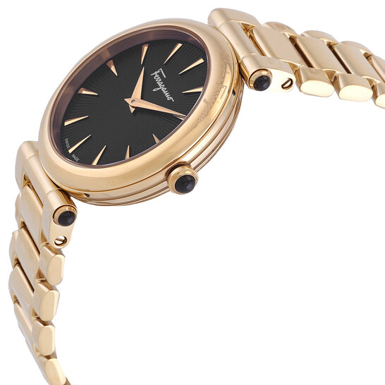 Ferragamo Idillio Quartz Black Dial Ladies Watch SFYP00620