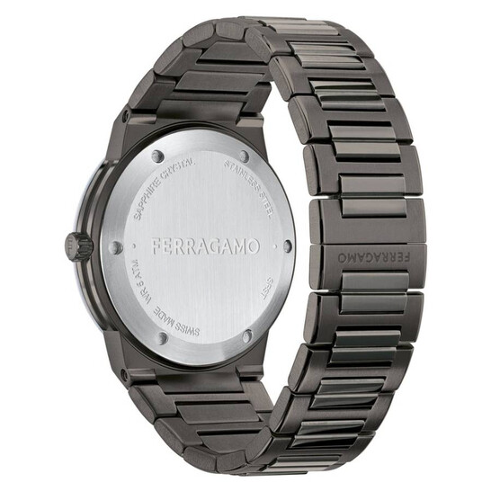 Ferragamo Infinity Sapphire Quartz Grey Dial Men's Watch SFST00524 ...