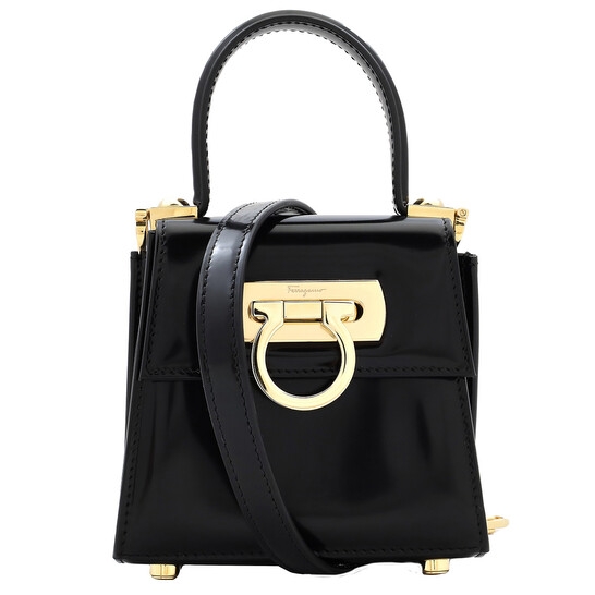 ショルダーバッグ・ポシェット FERRAGAMO 25SS BLACK EAST WEST ICONIC SMALL TOP HANDLE BAG Iconic Top Handle (S) - Women | Ferragamo