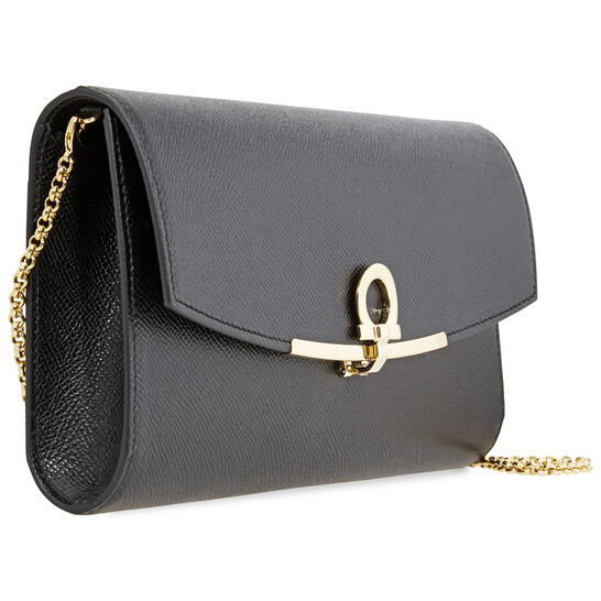 Ferragamo Ladies Gancini Mini Bag in Black 22C941 674023