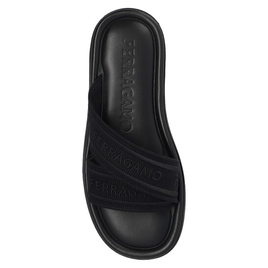 Ferragamo Ladies Laurene Logo Slides