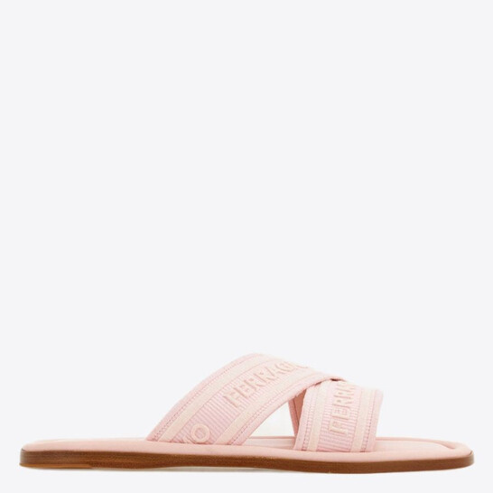Ferragamo Ladies Laurene Logo Slides, Size 10 C 01G833 769517