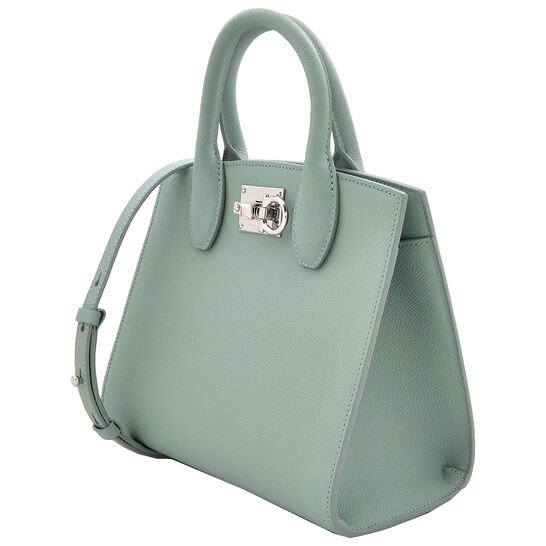 Salvatore Ferragamo ♪ STUDIO BOX BAG 211424 Small Studio Box Top Handle Bag in Leather – THAHAB KW