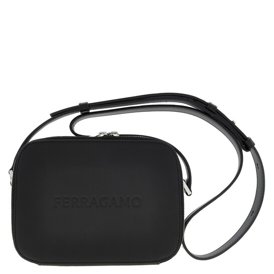 Ferragamo Logo Embroided Leather Camera Case 241465 769597