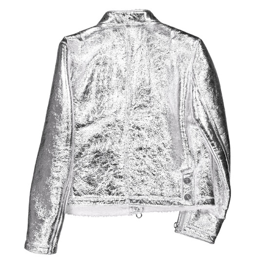 Ferragamo Metallic Laminate Shearling Jacket, Brand Size 42 ( US Size 8 ) Ferragamo Metallic Laminate Shearling Jacket, Brand Size 42 ( US Size 8 ) - 546x546 Image #7
