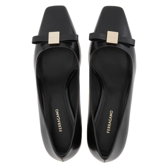 Ferragamo Myra Bow Block Heel Pumps, Size 5.5 C Ferragamo Myra Bow Block Heel Pumps, Size 5.5 C - 546x546 Image #3