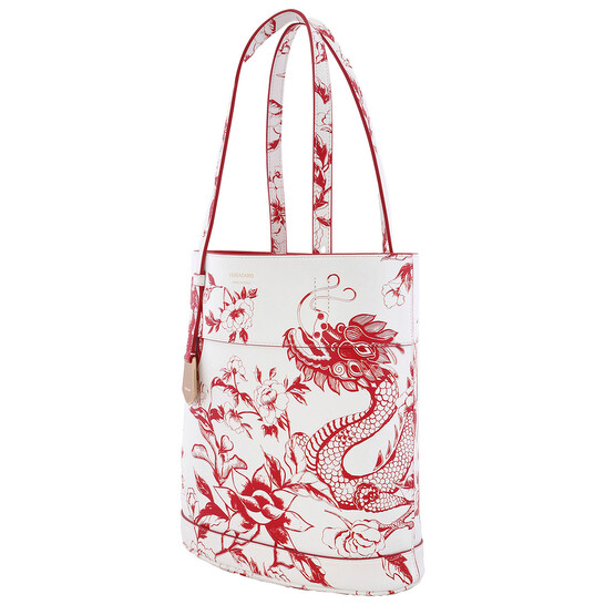 Ferragamo North-South Floral Print Tote Bag 218368 772177