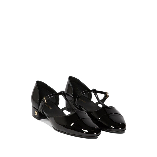 バレエシューズ Ferragamo Black Patent T-Strap Decollete Ferragamo T-strap 85mm Patent Leather Pumps | Black | FARFETCH