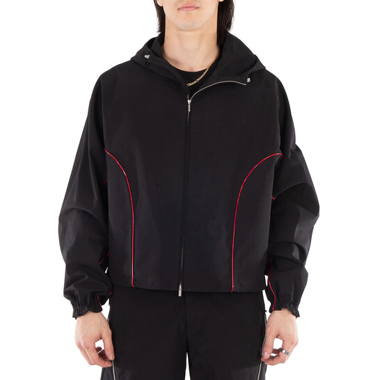 Ferragamo Red Line Hooded Jacket, Brand Size 48 (US Size 38