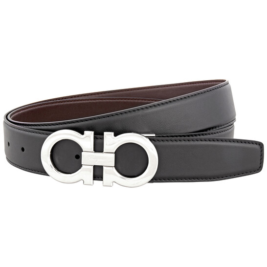Salvatore Ferragamo ブラックベルト New Salvatore Ferragamo Gancini Buckle Black Leather Belt