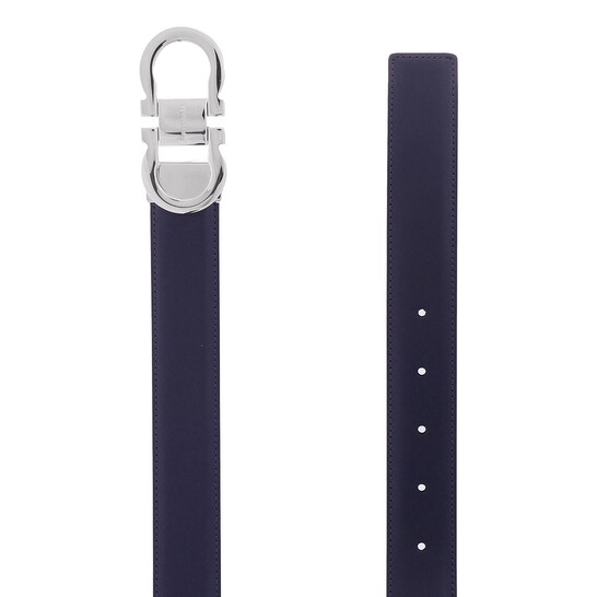 Ferragamo Reversible Double Gancini Leather Belt, Size 105