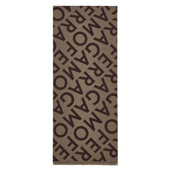 Ferragamo Reversible Logo Wool Scarf - 546x546 Image #2