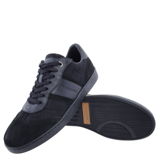 Ferragamo Signature Embossed Low-Top Sneakers, Size 7.5 Ferragamo Signature Embossed Low-Top Sneakers, Size 7.5 - 546x546 Image #2