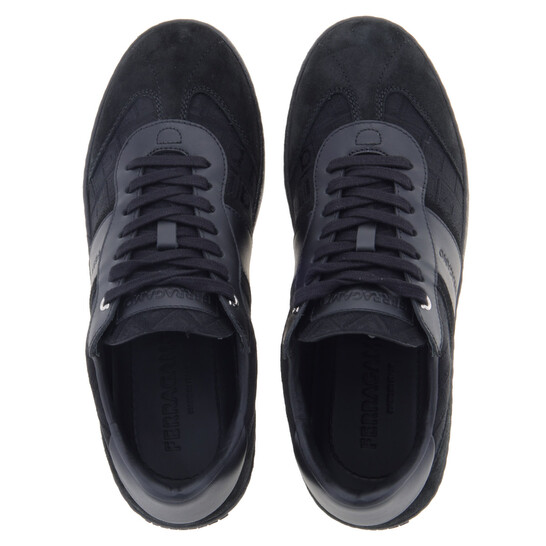 Ferragamo Signature Embossed Low-Top Sneakers, Size 7.5 Ferragamo Signature Embossed Low-Top Sneakers, Size 7.5 - 546x546 Image #3