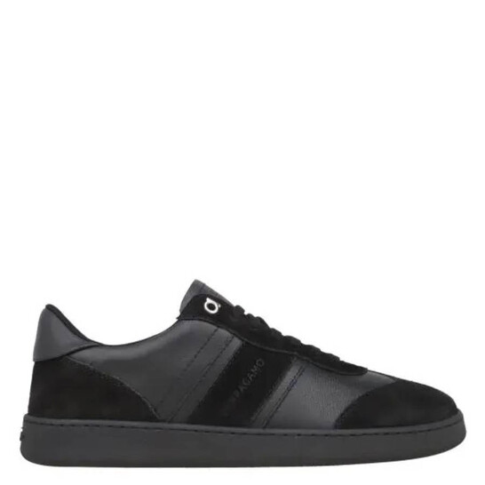 【送料&関税込】Ferragamo Black Leather Cassina Sneakers FERRAGAMO Cassina Gancini Leather Sneakers | Saks Fifth Avenue
