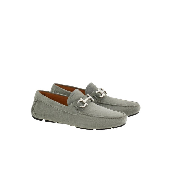 Ferragamo Suede Driver with Gancini Ornament, Size 6.5 EE  display picture 2