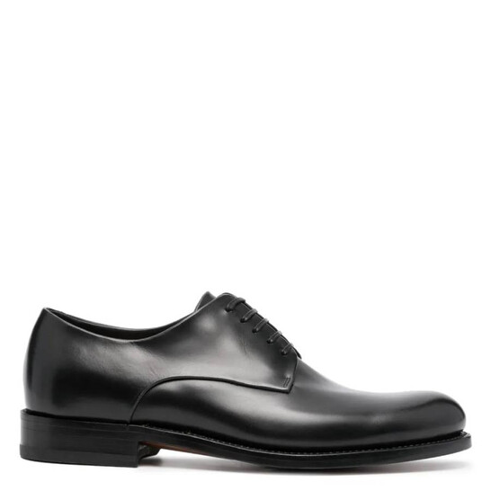Ferragamo Tramezza Leather Derby Shoes, Size 6.5 EEE 021695