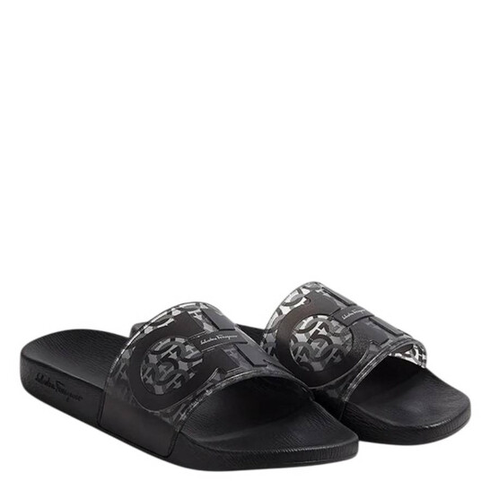 Ferragamo Transparent PVC Gancini Slides, Size 6 Ferragamo Transparent PVC Gancini Slides, Size 6 - 546x546 Image #2