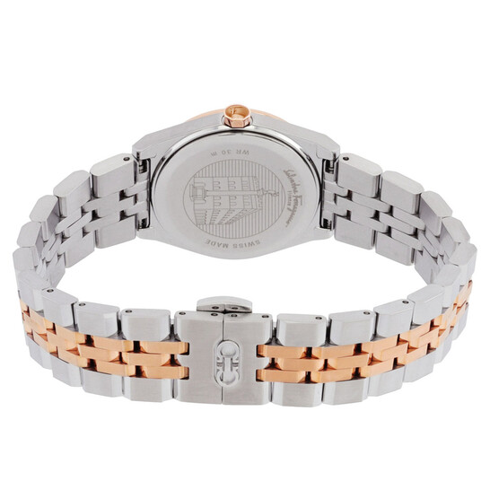 Ferragamo Vega New Quartz Diamond Brown Dial Ladies Watch
