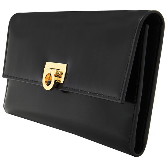 Ferragamo Wanda Fold-Over Leather Continental Wallet 220433