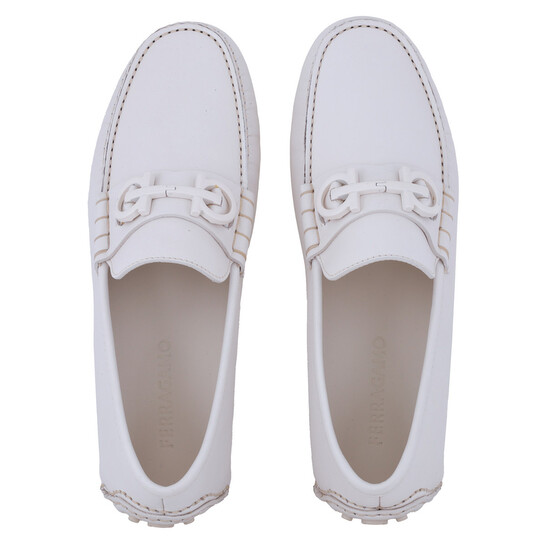 WHITE SALVATORE FARRAGAMO DRIVER’s w/ GANCINI ORNAMENT salvatore-ferragamo-mens-white  main image 2