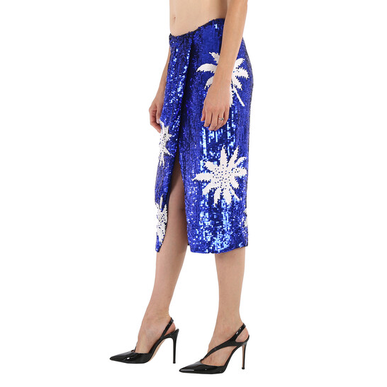 Filles A Papa Ladies Lagoon-blue Pencil Skirt - 546x546 Image #2