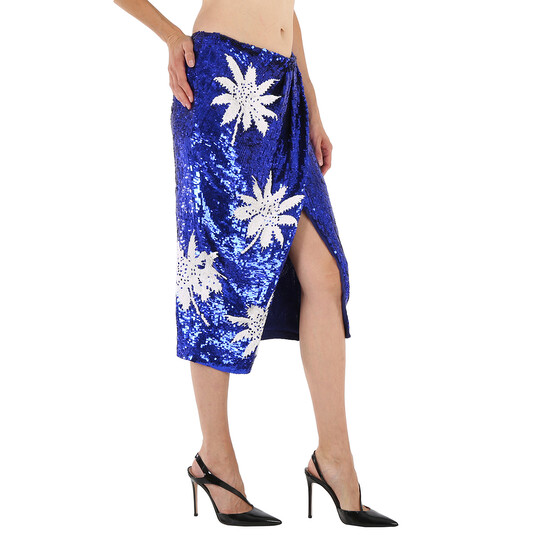 Filles A Papa Ladies Lagoon-blue Pencil Skirt - 546x546 Image #3