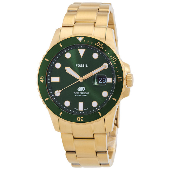 Fossil Blue Dive Quartz Green Dial Men display picture 3